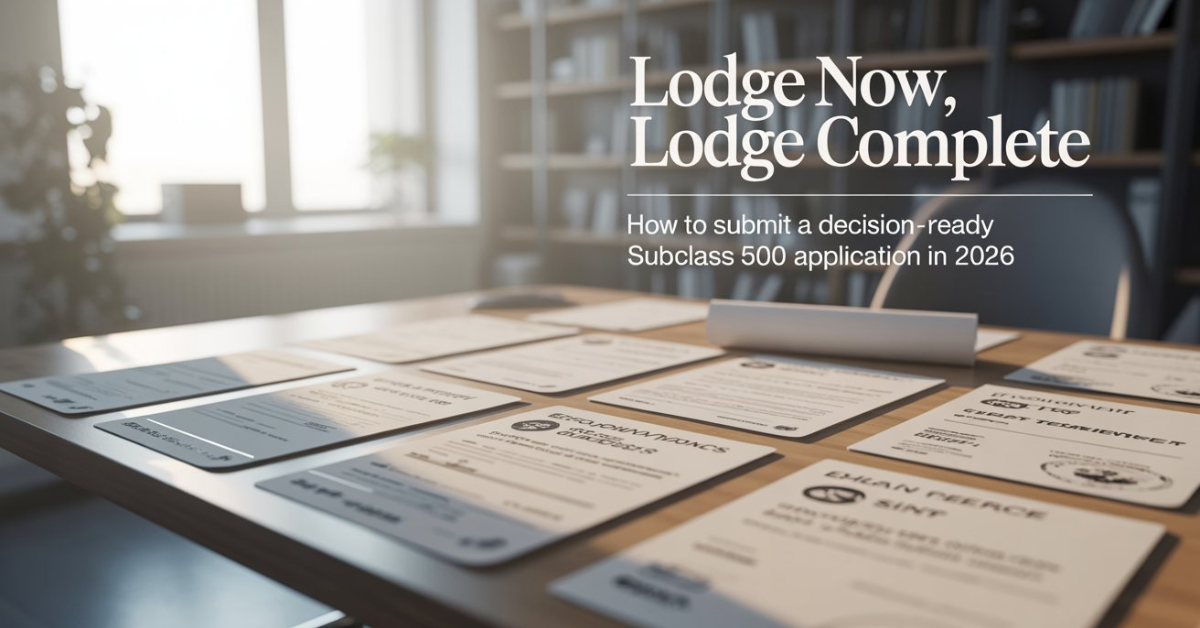 Lodge a Complete Subclass 500 Student Visa in 2026