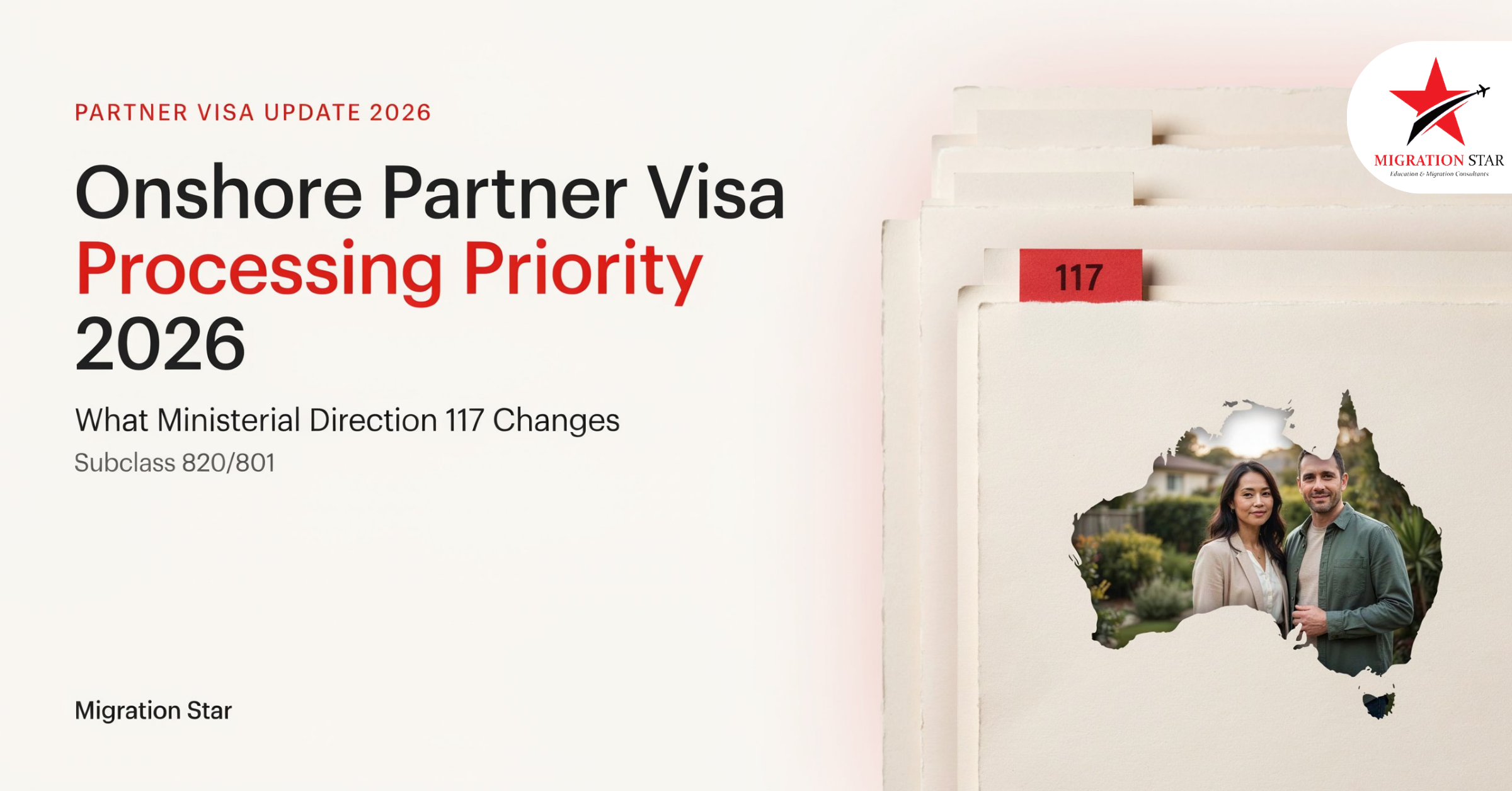 Featured image for the Migration Star article: Onshore Partner Visa Processing Priority 2026 Guide