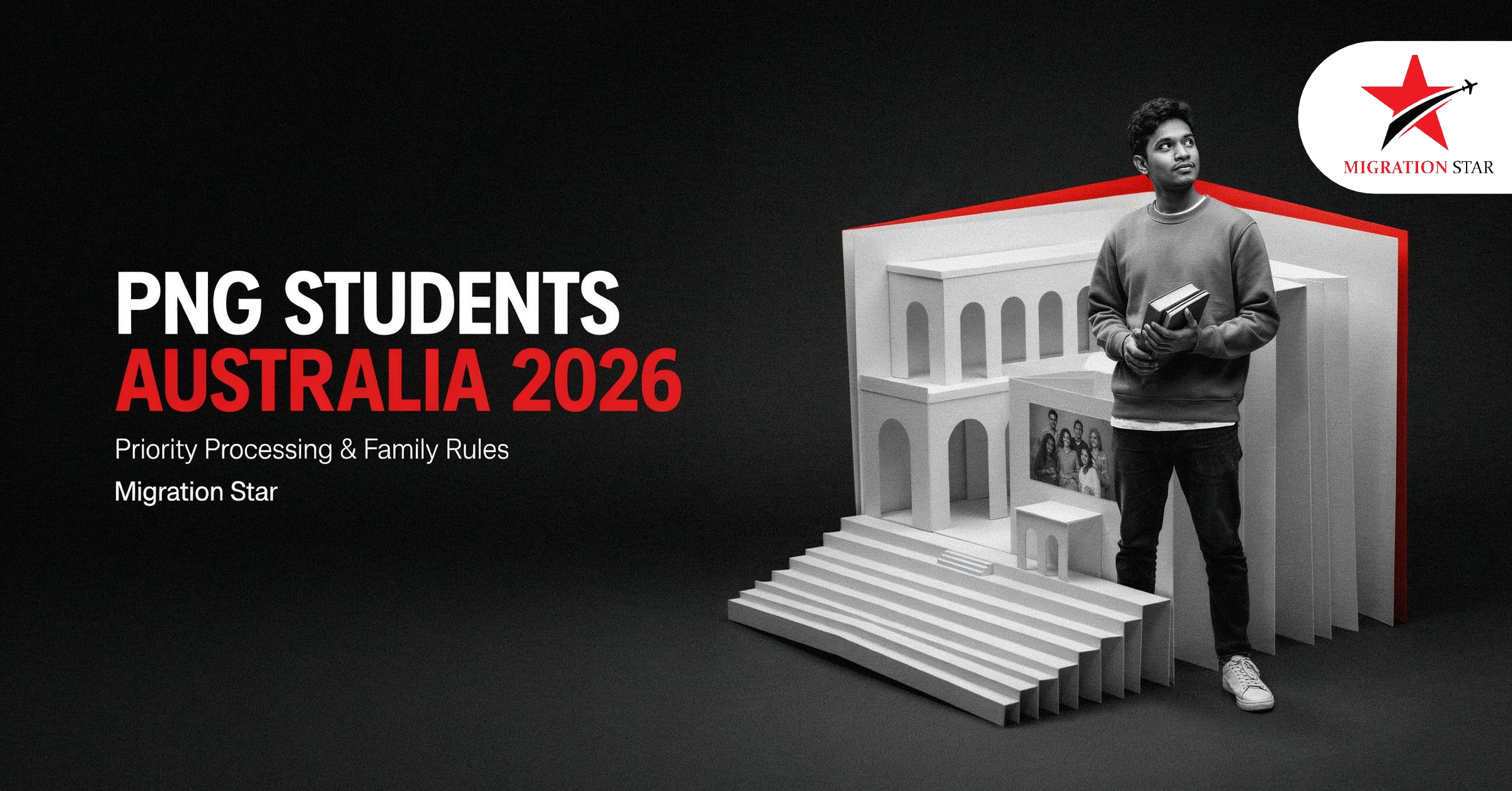 Student on a Brisbane campus preparing a PNG student visa Australia application