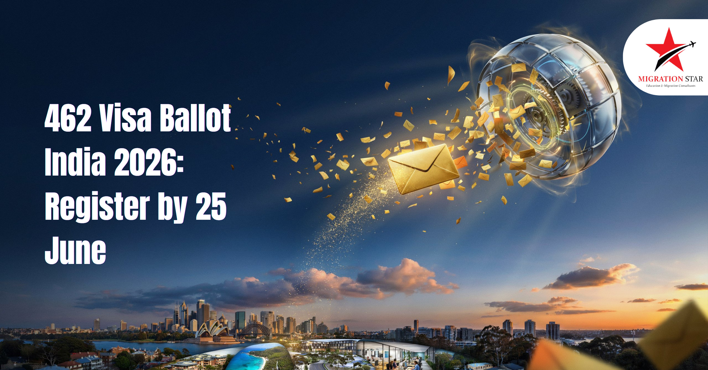 Featured image for the Migration Star article: 462 Visa Ballot India 2026: Register by 25 June
