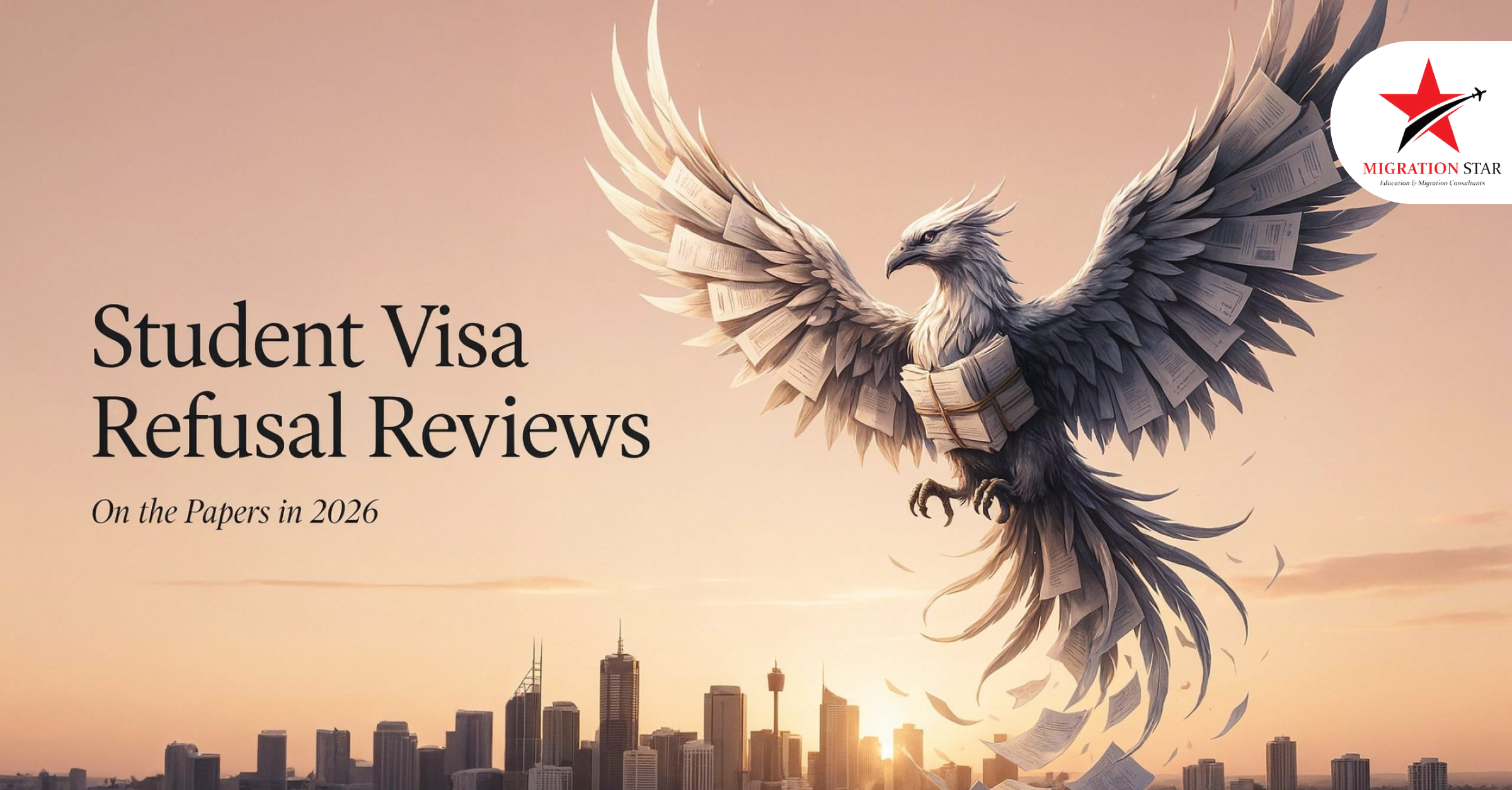 Featured image for the Migration Star article: Student Visa Refusal Reviews: On the Papers in 2026